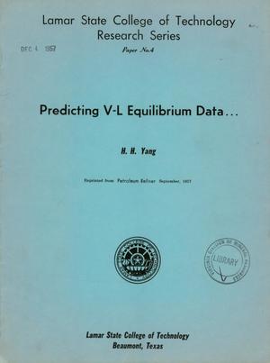 Predicting V-L Equilibrium Data...