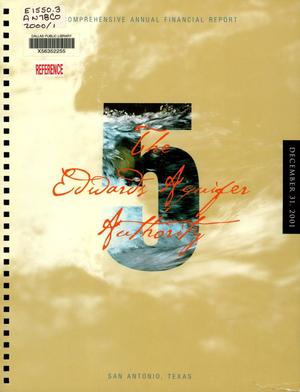 Edwards Aquifer Authority Annual Financial Report: 2001