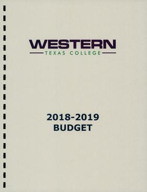 Western Texas College Operating Budget: 2019