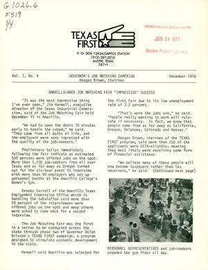 Texas First, Volume 1, Number 4, December 1976