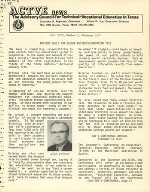 ACTVE News, Volume 8, Number 1, February 1977