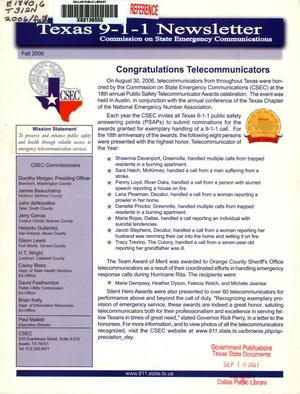 Texas 9-1-1 Newsletter, Fall 2006