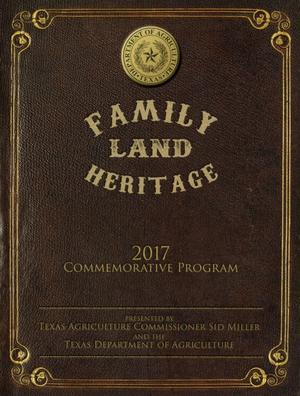 Primary view of object titled 'Family Land Heritage Ceremony Commemorative Program: 2017'.