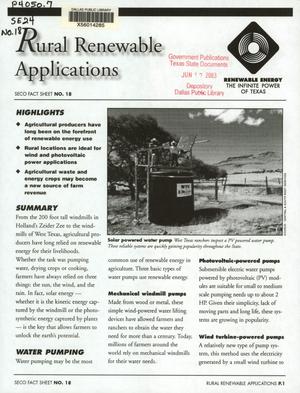 Rural Renewable Applications