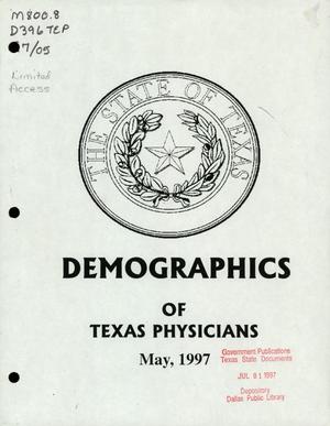 Demographics of Texas Physicians: May 1997