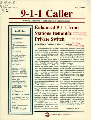 Primary view of object titled '9-1-1 Caller, Volume 5, Number 2, March/April 1993'.