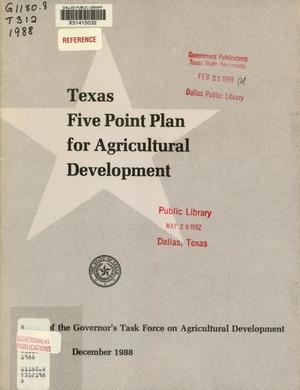 Texas Five Point Plan for Agricultural Development