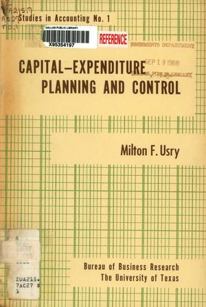 Primary view of object titled 'Capital-Expenditure Planning and Control'.