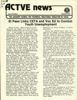 ACTVE News, Volume 11, Number 9, September 1980