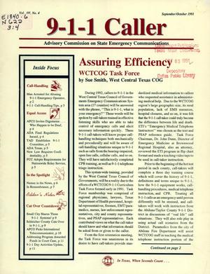 9-1-1 Caller, Volume 3, Number 4, September/October 1991