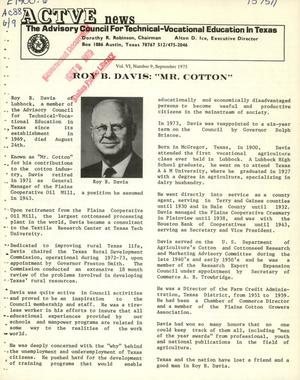 ACTVE News, Volume 6, Number 9, September 1975