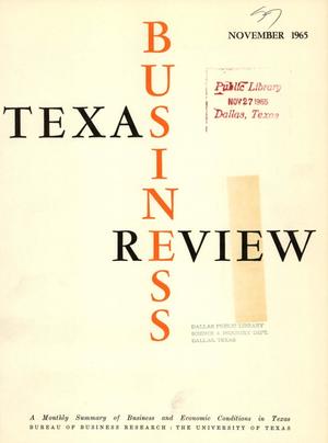 Texas Business Review, Volume 39, Issue 11, November 1965
