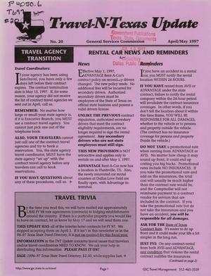 Travel-N-Texas Update, Number 20, April/May 1997