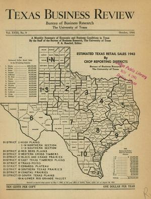 Primary view of object titled 'Texas Business Review, Volume 18, Issue 9, October 1944'.