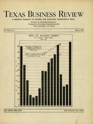 Primary view of Texas Business Review, Volume 20, Issue 2, March 1946