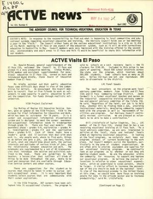 ACTVE News, Volume 13, Number 4, April 1982