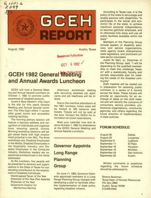 GCEH Report, August 1982