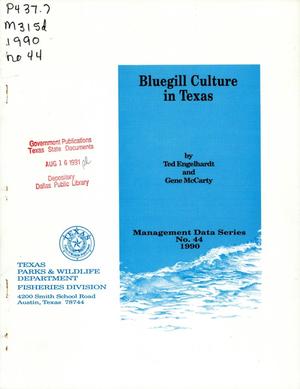 Primary view of object titled 'Bluegill Culture in Texas'.