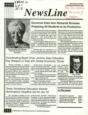 Primary view of object titled 'NewsLine, Volume 21, Number 5, November/December 1990'.
