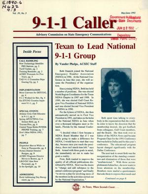 Primary view of object titled '9-1-1 Caller, Volume 4, Number 3, May/June 1992'.