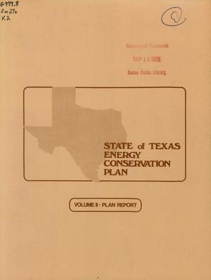 Primary view of object titled 'State of Texas Energy Conservation Plan: Volume 2 - Plan Report'.