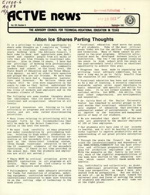 Primary view of object titled 'ACTVE News, Volume 14, Number 9, September 1983'.
