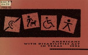 Primary view of object titled 'Americans with Disabilities Act in Texas Annual Report: 1993'.