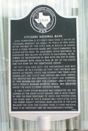 [Plaque at Citizens National Bank]