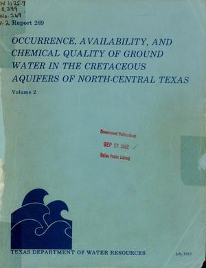 Primary view of object titled 'Occurrence, Availability, and Chemical Quality of Ground Water in the Cretaceous Aquifers of North-Central Texas: Volume 2'.