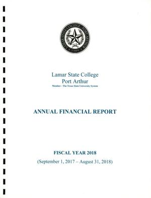 Primary view of object titled 'Lamar State College Port Arthur Annual Financial Report: 2018'.