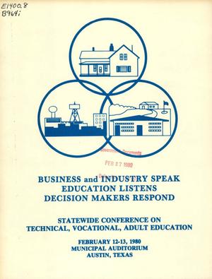 [Program: Statewide Conference on Technical, Vocational, Adult Education 1980]