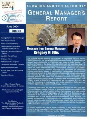 Edwards Aquifer Authority General Manager's Report, June 2004
