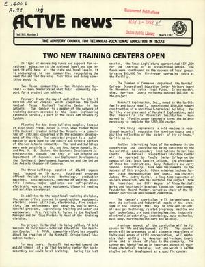 ACTVE News, Volume 13, Number 3, March 1982