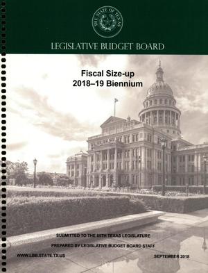Primary view of object titled 'Fiscal Size-Up 2018-19 Biennium'.