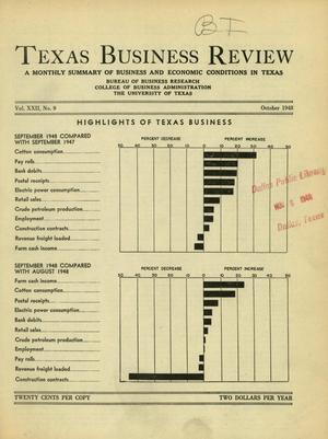 Texas Business Review, Volume 22, Issue 9, October 1948