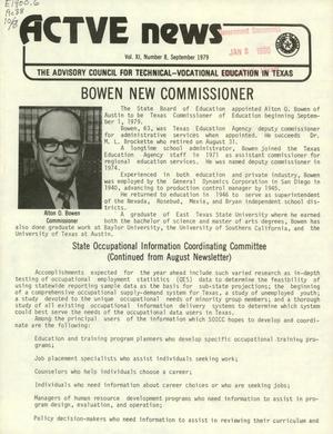 ACTVE News, Volume [10], Number 8, September 1979