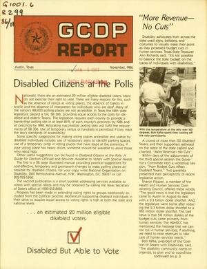 GCDP Report, November 1986