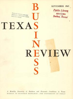 Texas Business Review, Volume 39, Issue 9, September 1965