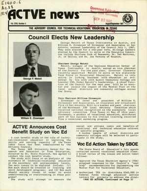 ACTVE News, Volume 18, Number 4, August/September 1987