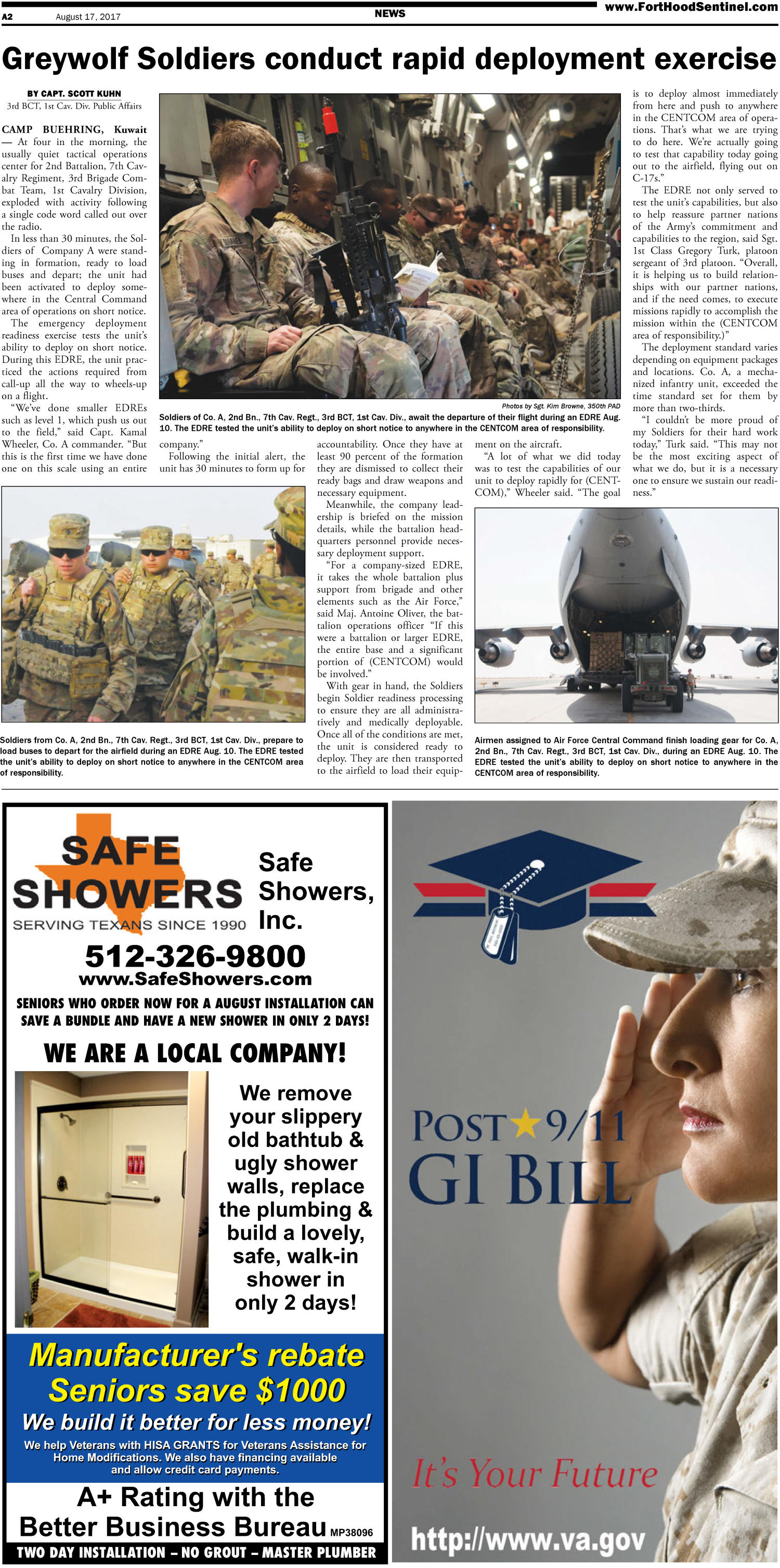 Fort Hood Sentinel (Fort Hood, Tex.), Vol. 75, No. 33, Ed. 1 Thursday, August 17, 2017
                                                
                                                    [Sequence #]: 2 of 23
                                                