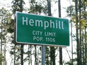 Primary view of object titled '[Hemphill Street Sign]'.