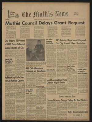 Primary view of object titled 'The Mathis News (Mathis, Tex.), Vol. 48, No. 5, Ed. 1 Thursday, November 20, 1969'.