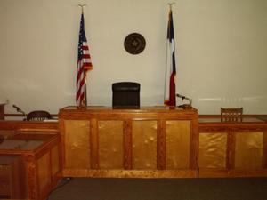 [Photograph of a Judge's Bench]