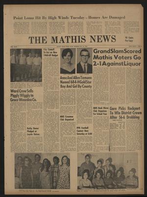 Primary view of object titled 'The Mathis News (Mathis, Tex.), Vol. 47, No. 2, Ed. 1 Thursday, October 10, 1968'.