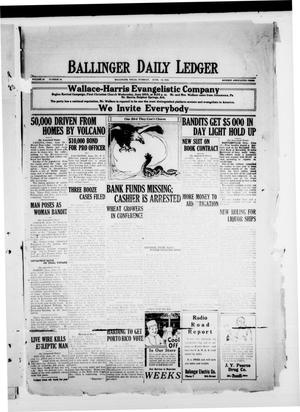 Primary view of object titled 'Ballinger Daily Ledger (Ballinger, Tex.), Vol. 18, No. 58, Ed. 1 Tuesday, June 19, 1923'.