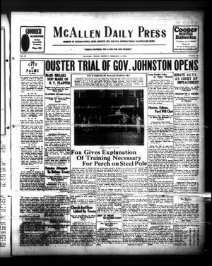 McAllen Daily Press (McAllen, Tex.), Vol. 9, No. 46, Ed. 1 Monday, February 11, 1929