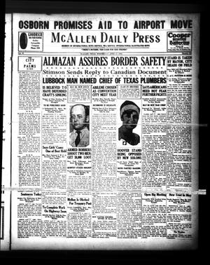 McAllen Daily Press (McAllen, Tex.), Vol. 9, No. 102, Ed. 1 Wednesday, April 17, 1929