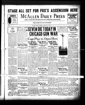 McAllen Daily Press (McAllen, Tex.), Vol. 9, No. 49, Ed. 1 Thursday, February 14, 1929