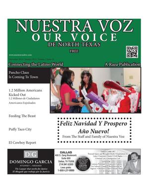 Primary view of object titled 'Nuestra Voz De North Texas (Fort Worth, Tex.), Vol. 2, No. 14, Ed. 1, December 2014/January 2015'.