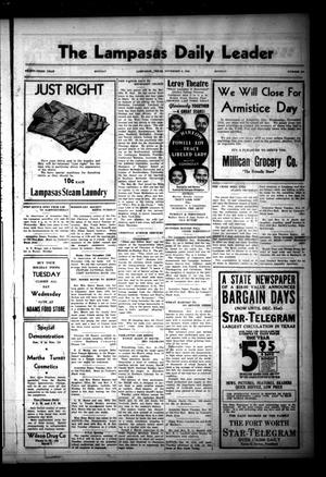 The Lampasas Daily Leader (Lampasas, Tex.), Vol. 33, No. 212, Ed. 1 Monday, November 9, 1936